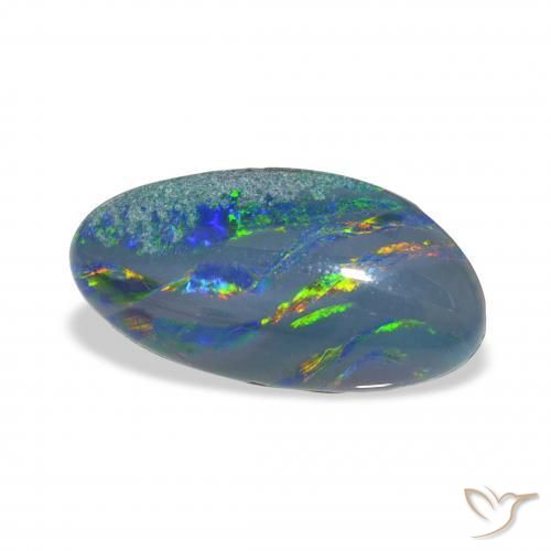 Triplete de ópalo Multicolor natural de 4.21 ct, Elegante, Opaco