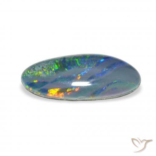 Triplete de ópalo Multicolor natural de 4.21 ct, Elegante, Opaco