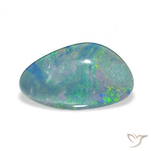3.34ct Natural Multicolor Triplete de ópalo, Elegante, Opaco