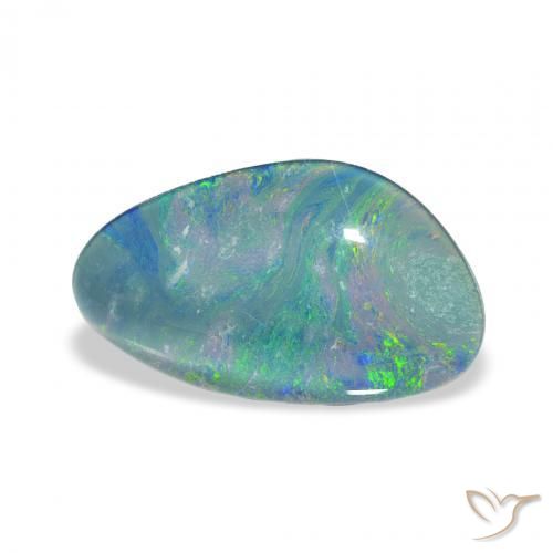 Triplete de ópalo Multicolor natural de 3.34 ct, Elegante, Opaco