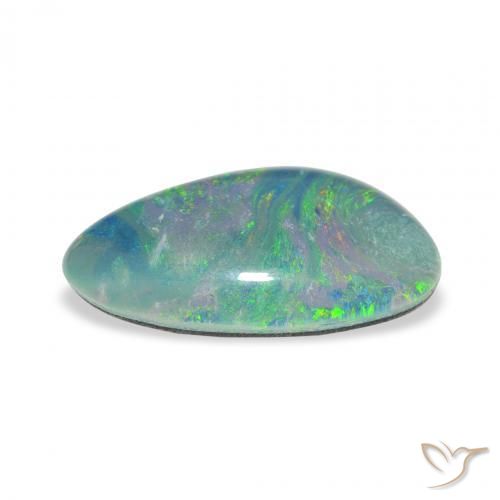 Triplete de ópalo Multicolor natural de 3.34 ct, Elegante, Opaco