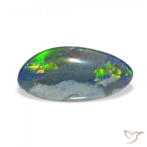 3.22ct Multicolor Triplete de ópalo, Elegante, Opaco