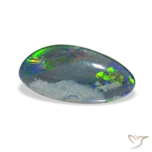 Triplete de ópalo Multicolor natural de 3.22 ct, Elegante, Opaco