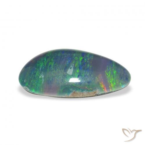 Triplete de ópalo Multicolor natural de 3.07 ct, Elegante, Opaco