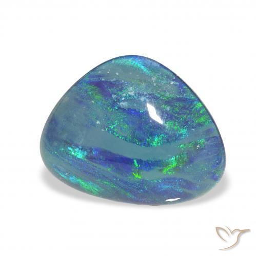 Triplete de ópalo Multicolor natural de 4.02 ct, Elegante, Opaco