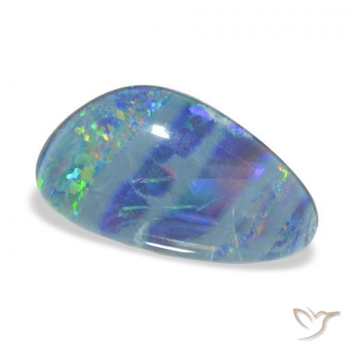 Triplete de ópalo Multicolor natural de 7.90 ct, Elegante, Opaco