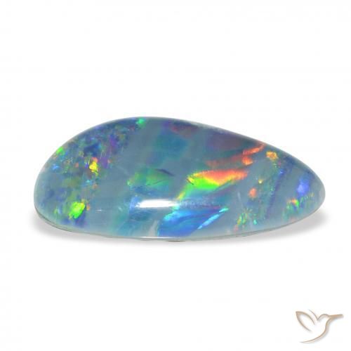 Triplete de ópalo Multicolor natural de 7.90 ct, Elegante, Opaco