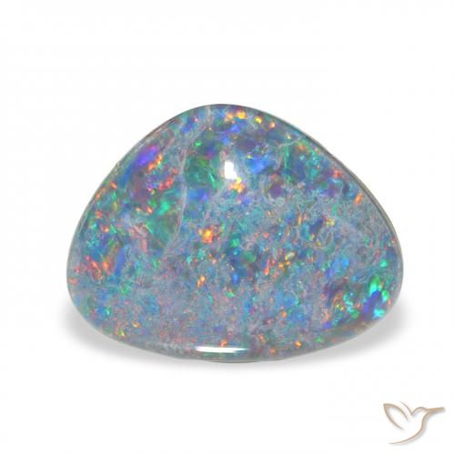 3.88ct Multicolor Triplete de ópalo, Elegante, Opaco