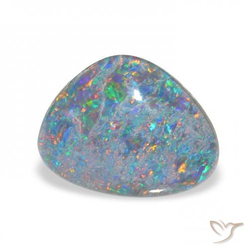 Triplete de ópalo Multicolor natural de 3.88 ct, Elegante, Opaco