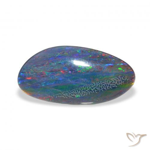 3.38ct Multicolor Triplete de ópalo, Elegante, Opaco