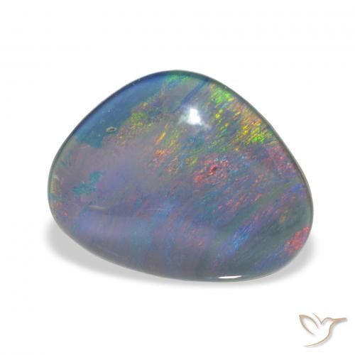 Triplete de ópalo Multicolor natural de 6.25 ct, Elegante, Opaco