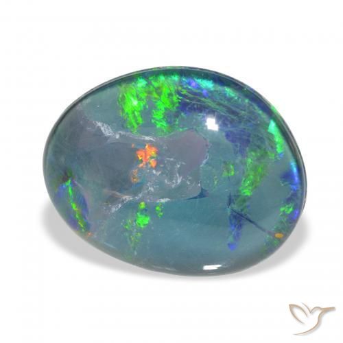 Triplete de ópalo Multicolor natural de 10.02 ct, Elegante, Opaco