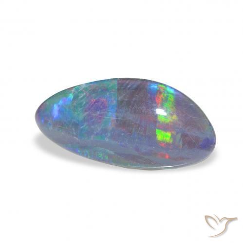 Triplete de ópalo Multicolor natural de 2.36 ct, Elegante, Opaco