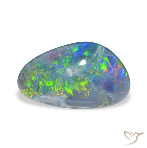 3.45ct Natural Multicolor Triplete de ópalo, Elegante, Opaco