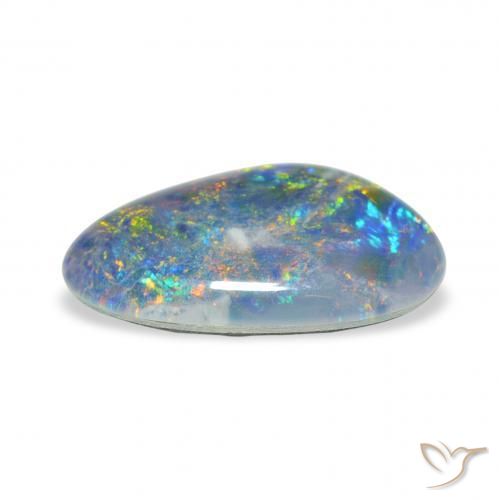 Triplete de ópalo Multicolor natural de 3.45 ct, Elegante, Opaco