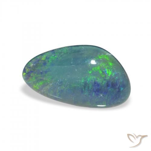 Triplete de ópalo Multicolor natural de 3.08 ct, Elegante, Opaco