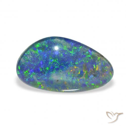 3.22ct Multicolor Triplete de ópalo, Elegante, Opaco