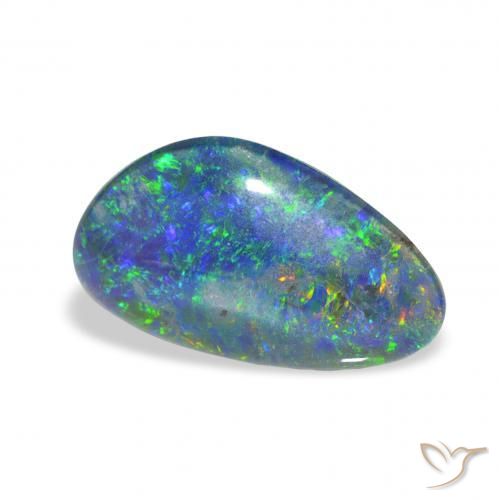 Triplete de ópalo Multicolor natural de 3.22 ct, Elegante, Opaco