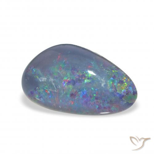Triplete de ópalo Multicolor natural de 3.07 ct, Elegante, Opaco