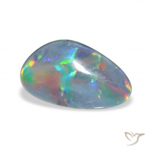 Triplete de ópalo Multicolor natural de 3.13 ct, Elegante, Opaco