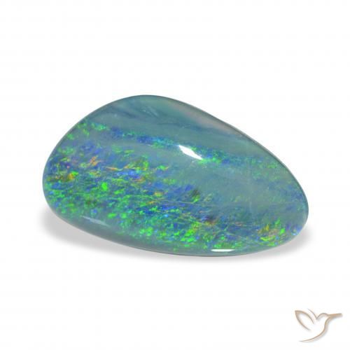 Triplete de ópalo Multicolor natural de 3.06 ct, Elegante, Opaco