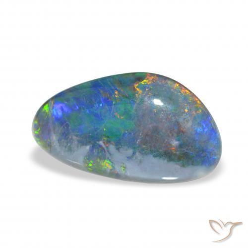 Triplete de ópalo Multicolor natural de 3.28 ct, Elegante, Opaco