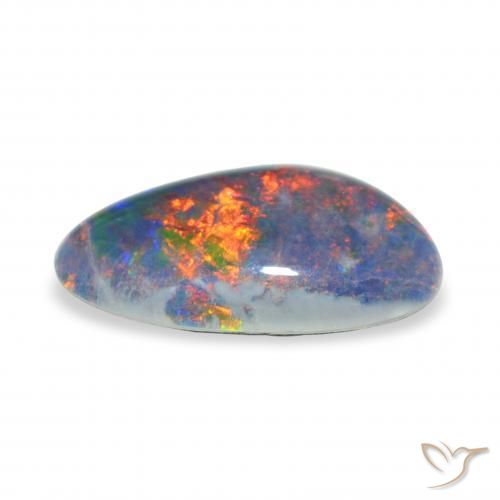 Triplete de ópalo Multicolor natural de 3.28 ct, Elegante, Opaco