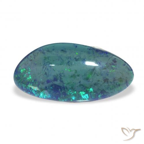 3.16ct Multicolor Triplete de ópalo, Elegante, Opaco