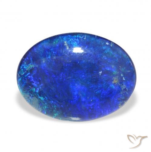 5.72ct Natural Multicolor Triplete de ópalo, Ovalada, Opaco