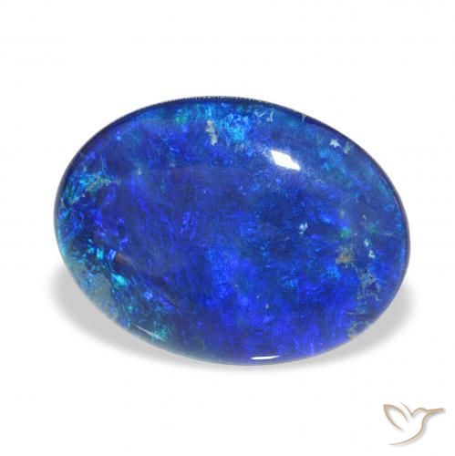 Triplete de ópalo Multicolor natural de 5.72 ct, Ovalada, Opaco