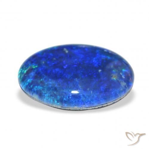 Triplete de ópalo Multicolor natural de 5.72 ct, Ovalada, Opaco