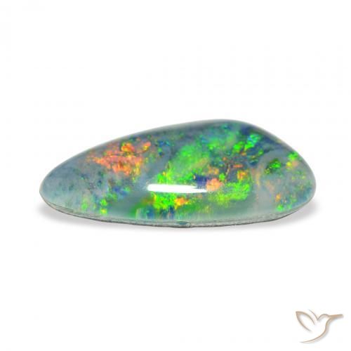 Triplete de ópalo Multicolor natural de 4.12 ct, Elegante, Opaco