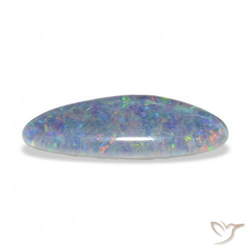Triplete de ópalo Multicolor natural de 7.89 ct, Elegante, Opaco