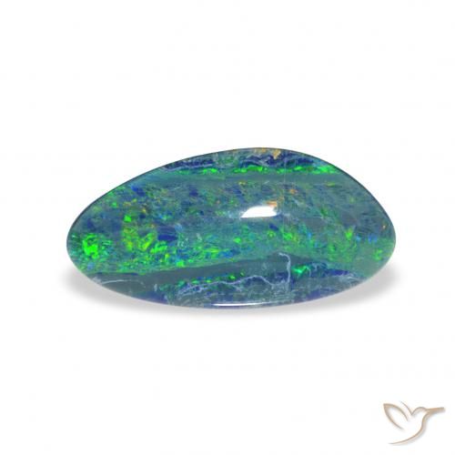 2.52ct Multicolor Triplete de ópalo, Elegante, Opaco