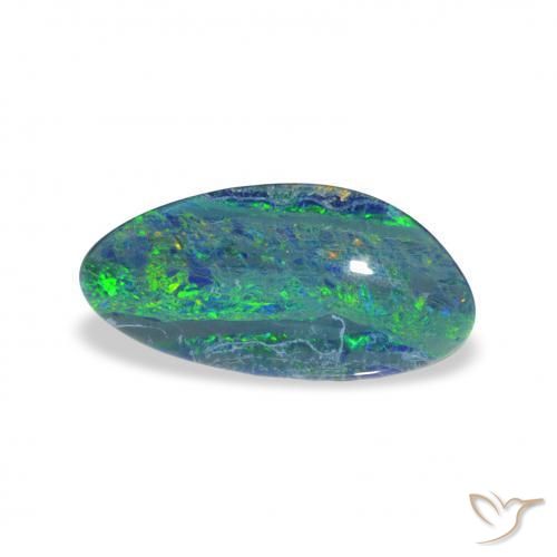 Triplete de ópalo Multicolor natural de 2.52 ct, Elegante, Opaco