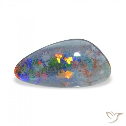3.56ct Multicolor Triplete de ópalo, Elegante, Opaco