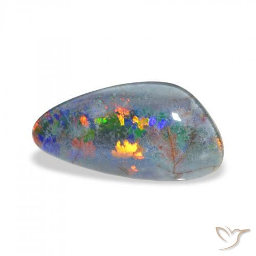 Triplete de ópalo Multicolor natural de 3.56 ct, Elegante, Opaco