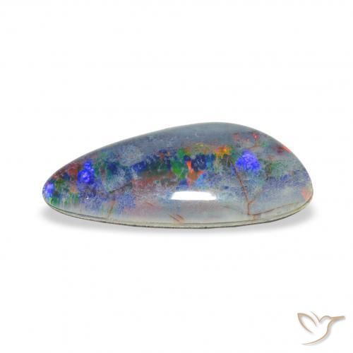 Triplete de ópalo Multicolor natural de 3.56 ct, Elegante, Opaco