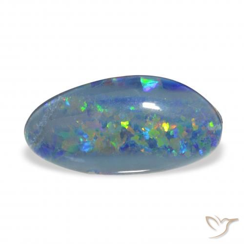 3.60ct Multicolor Triplete de ópalo, Elegante, Opaco