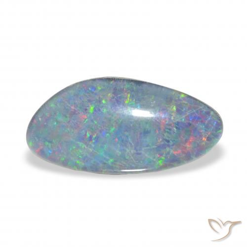 3.66ct Multicolor Triplete de ópalo, Elegante, Opaco