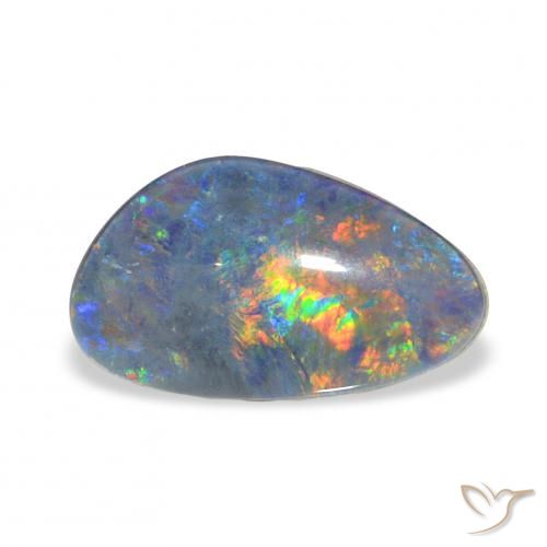3.36ct Multicolor Triplete de ópalo, Elegante, Opaco