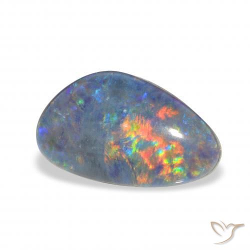 Triplete de ópalo Multicolor natural de 3.36 ct, Elegante, Opaco