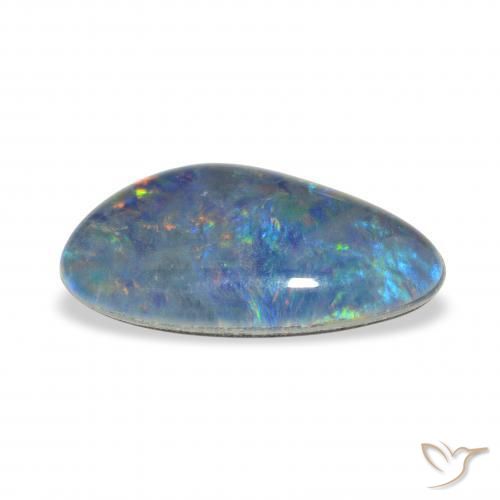 Triplete de ópalo Multicolor natural de 3.36 ct, Elegante, Opaco