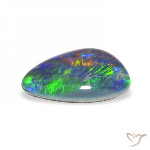 Triplete de ópalo Multicolor natural de 2.19 ct, Elegante, Opaco