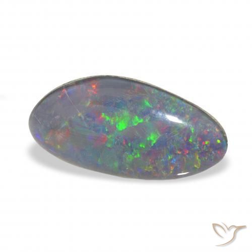 Triplete de ópalo Multicolor natural de 3.28 ct, Elegante, Opaco
