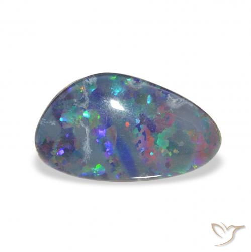 3.58ct Multicolor Triplete de ópalo, Elegante, Opaco