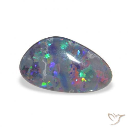 Triplete de ópalo Multicolor natural de 3.58 ct, Elegante, Opaco