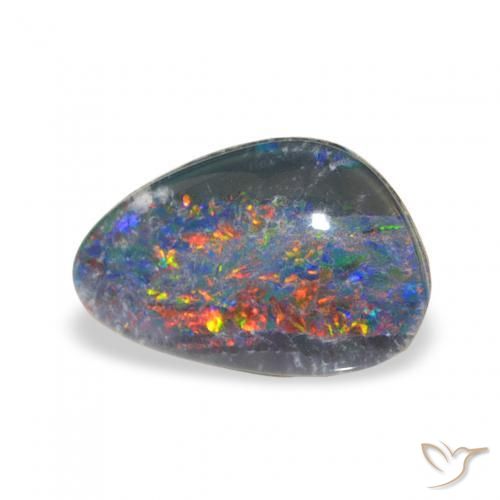 Triplete de ópalo Multicolor natural de 1.73 ct, Elegante, Opaco