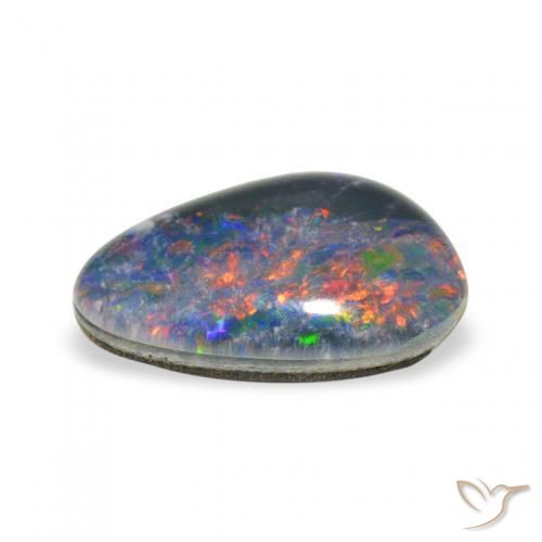 Triplete de ópalo Multicolor natural de 1.73 ct, Elegante, Opaco