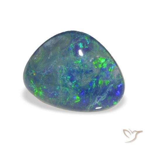Triplete de ópalo Multicolor natural de 4.05 ct, Elegante, Opaco